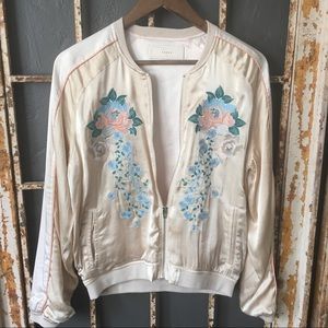 BlankNYC Embroidered Bomber Style Jacket Size S